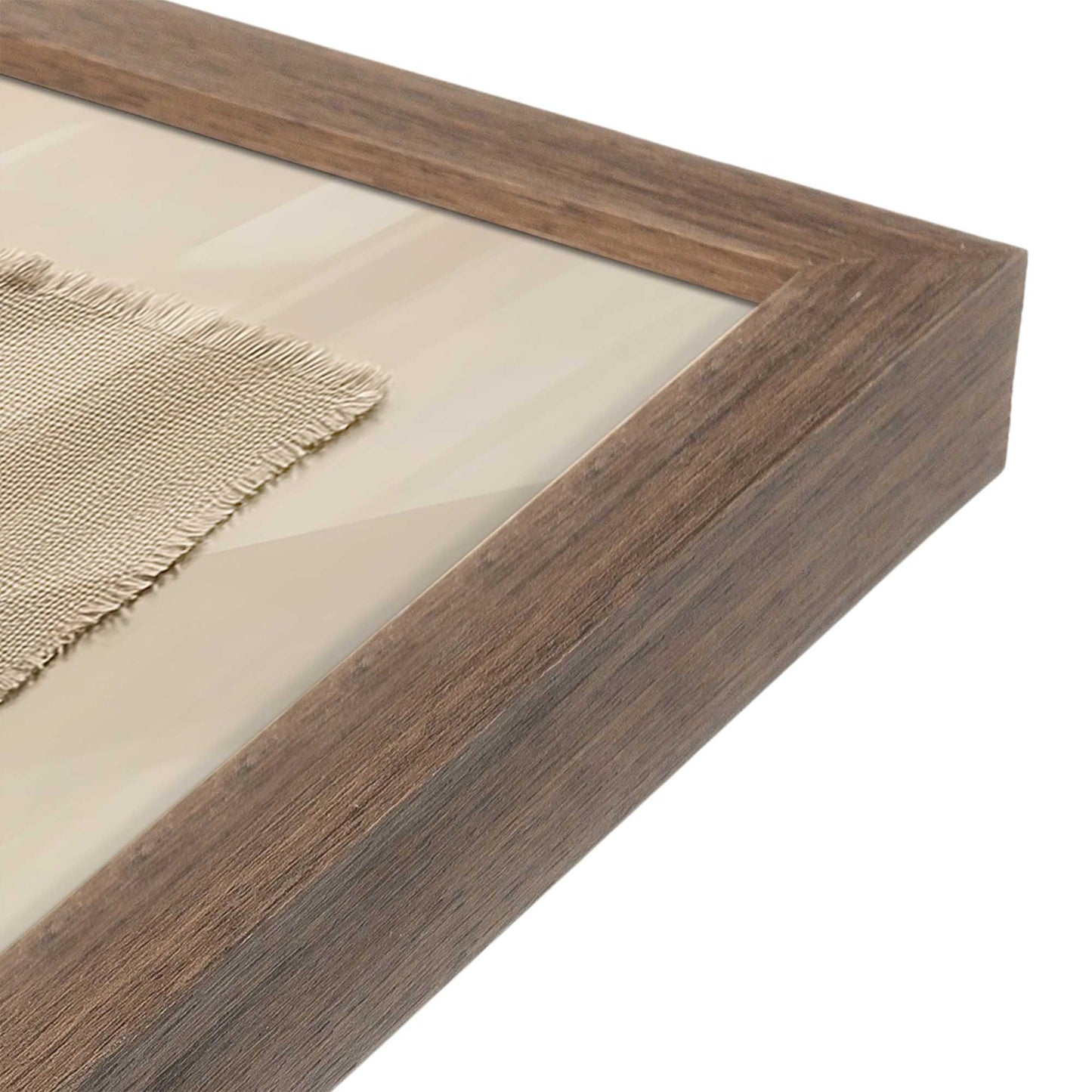 [Color:Walnut], Picture of art in a Walnut frame of the corner