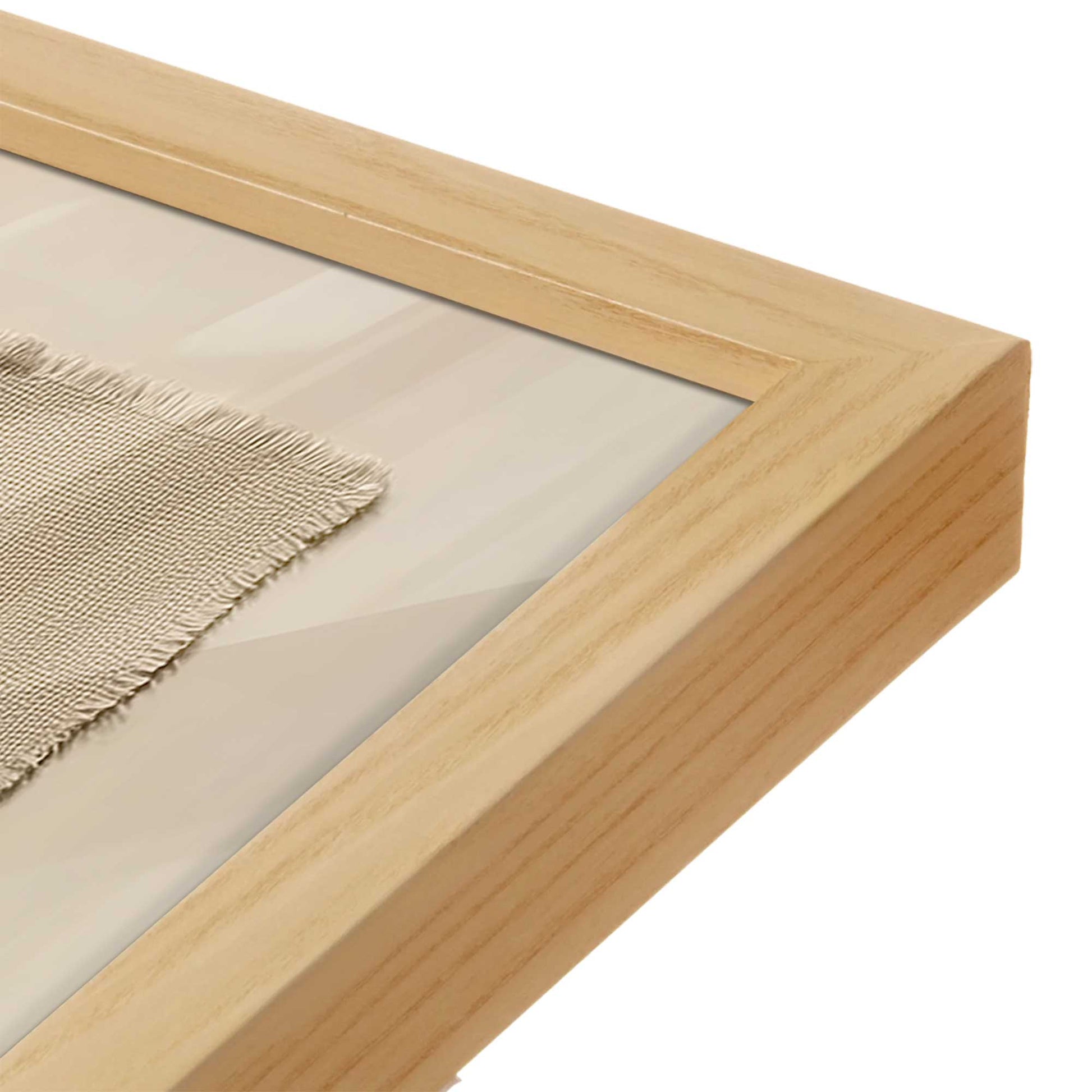 [Color:American Maple], Picture of art in a American Maple frame of the corner