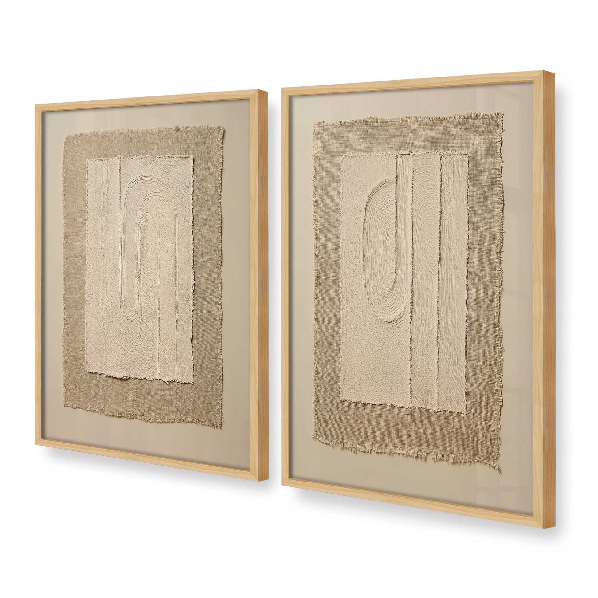 [Color:American Maple], Picture of art in a American Maple frame at an angle