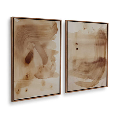 [Color:Walnut], Picture of art in a Walnut frame at an angle