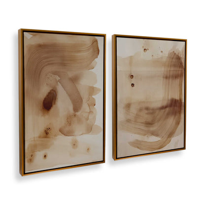 [Color:Polished Gold], Picture of art in a Polished Gold frame at an angle