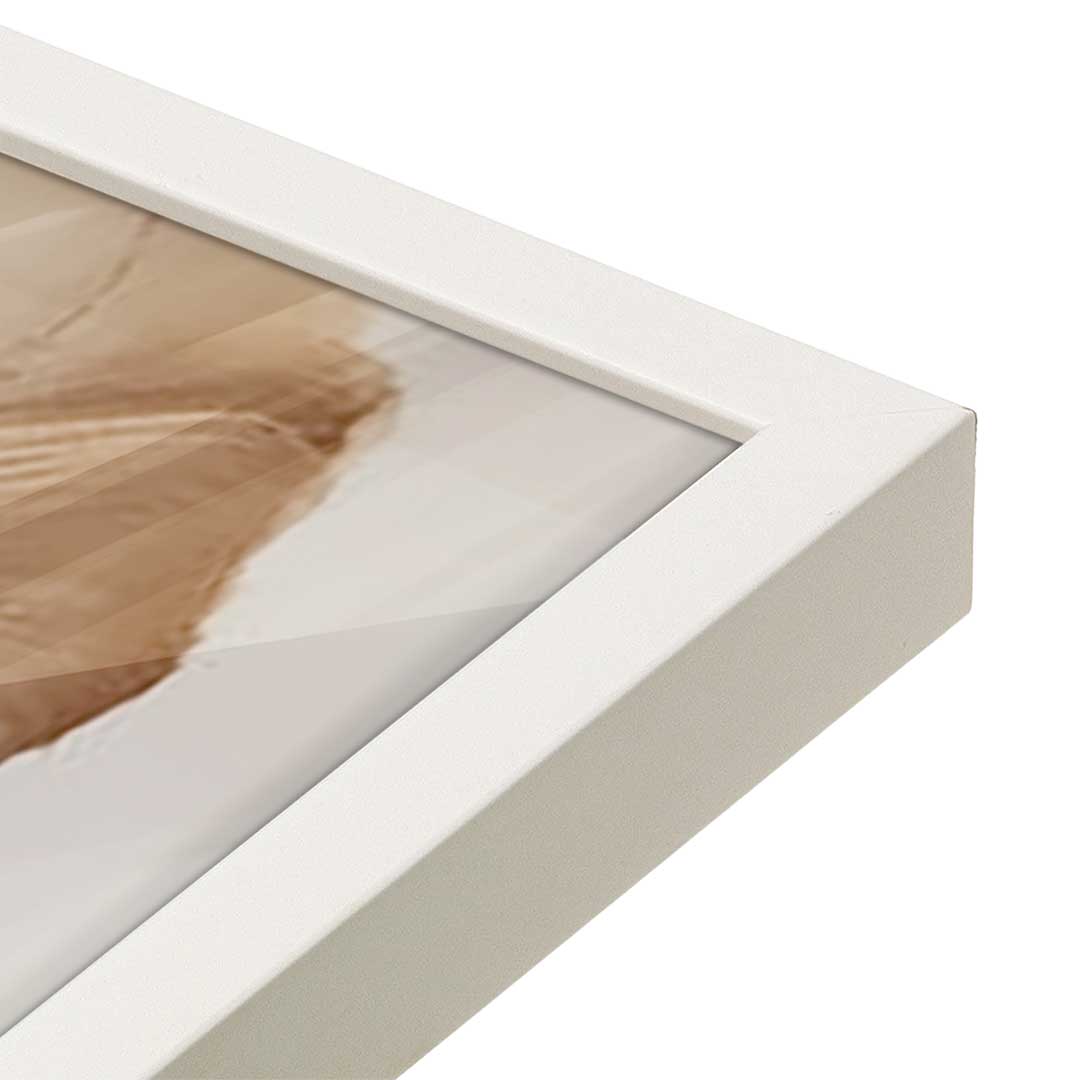 [Color:Opaque White], Picture of art in a Opaque White frame of the corner