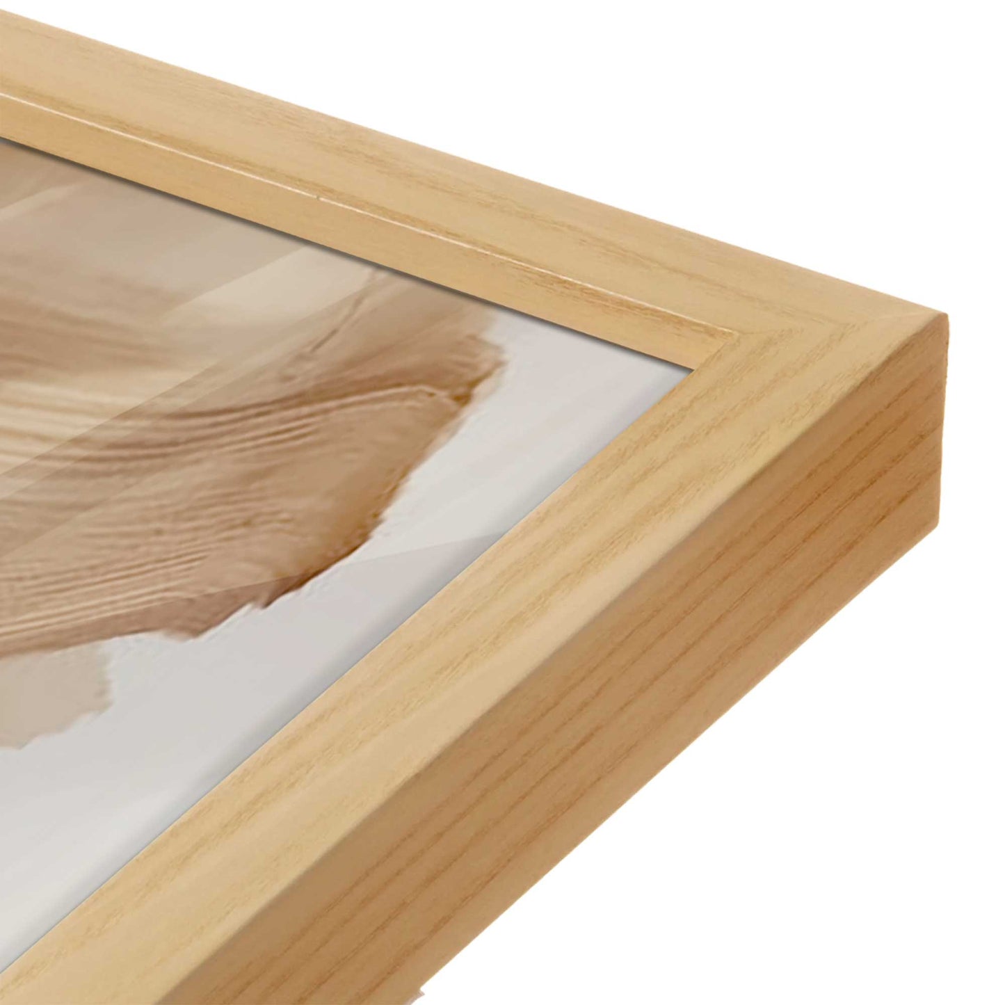 [Color:American Maple], Picture of art in a American Maple frame of the corner