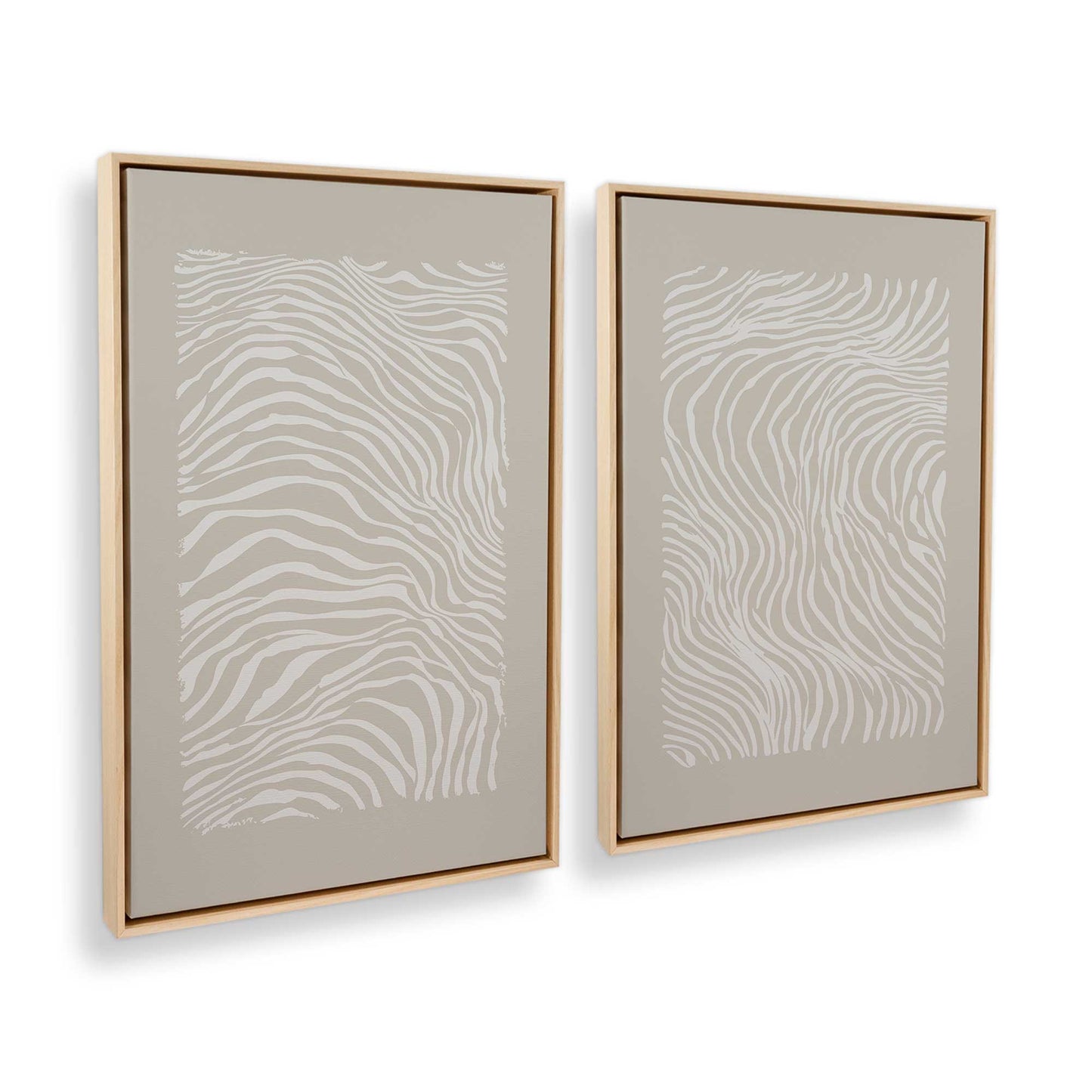 [Color:American Maple], Picture of art in a American Maple frame at an angle