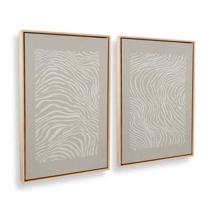 [Color:American Maple], Picture of art in a American Maple frame at an angle