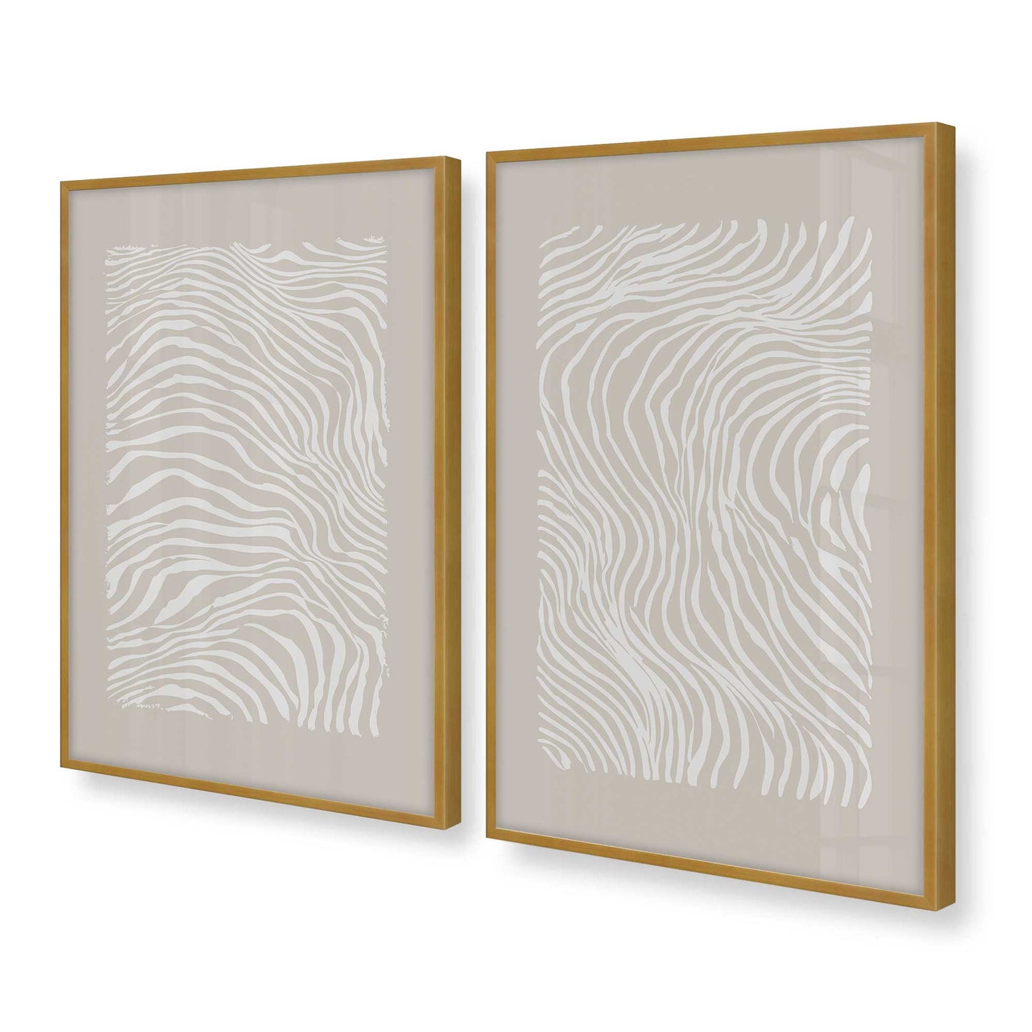 [Color:Polished Gold], Picture of art in a Polished Gold frame at an angle