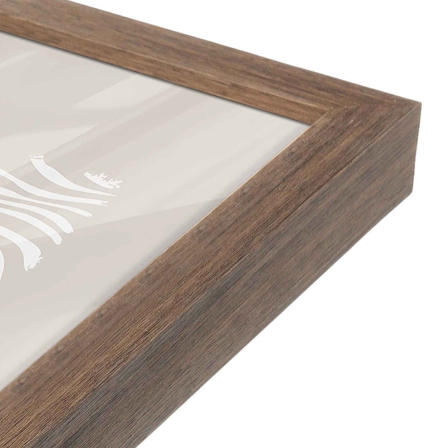 [Color:Walnut], Picture of art in a Walnut frame of the corner