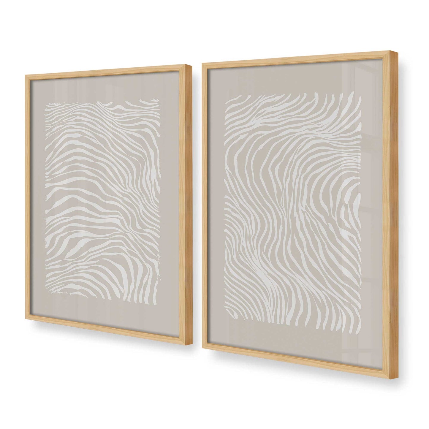 [Color:American Maple], Picture of art in a American Maple frame at an angle