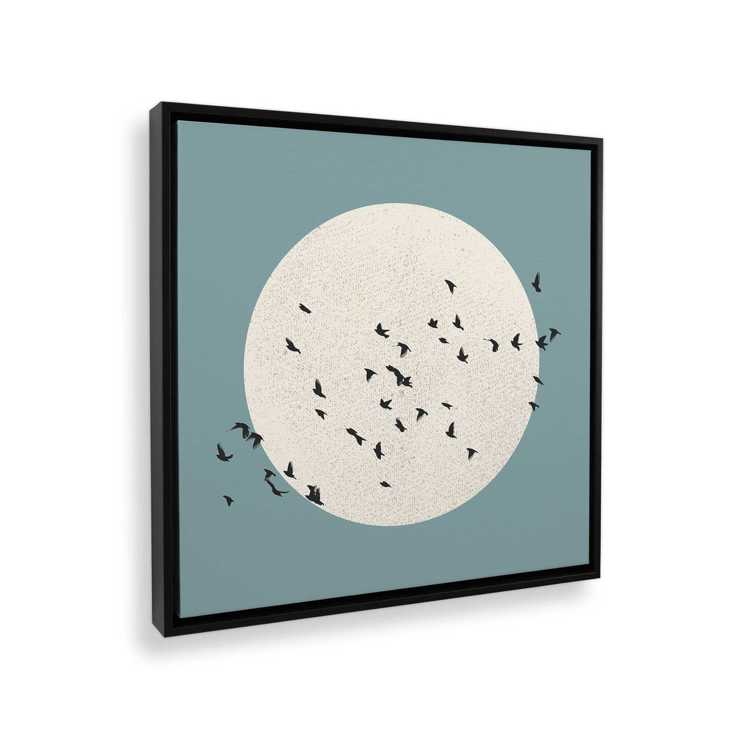 [Color:Satin Black], Picture of art in a Satin Black frame at an angle