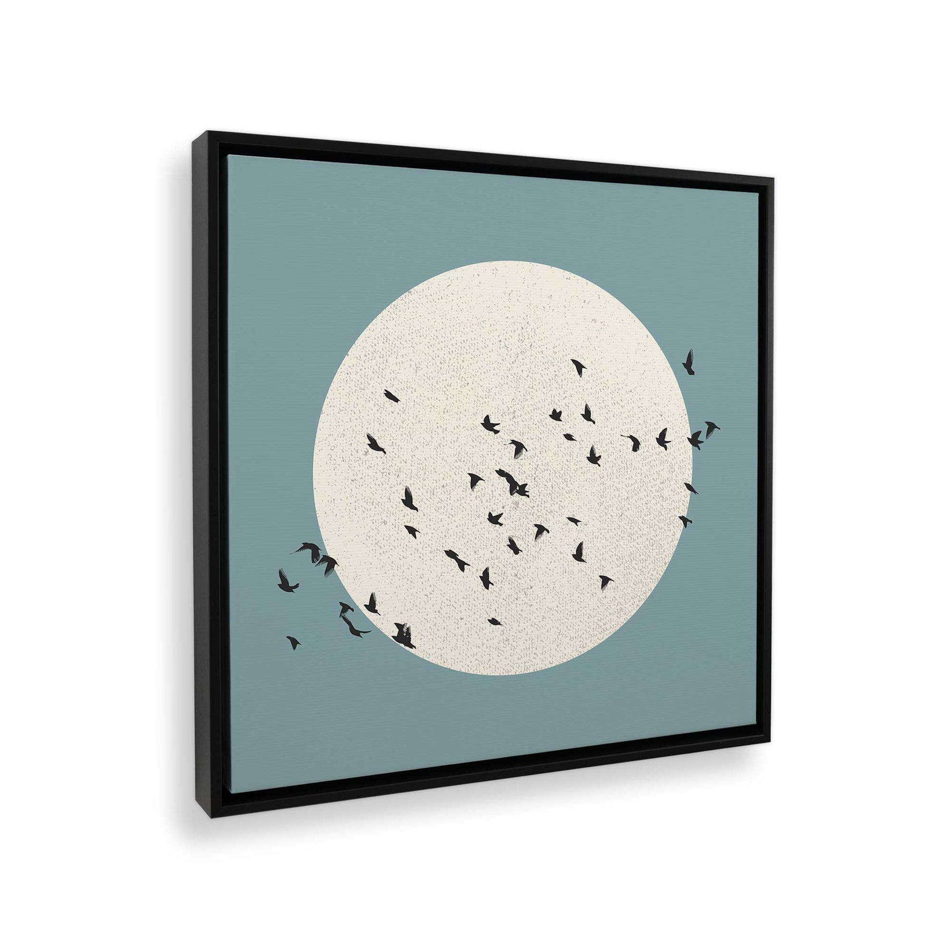 [Color:Satin Black], Picture of art in a Satin Black frame at an angle
