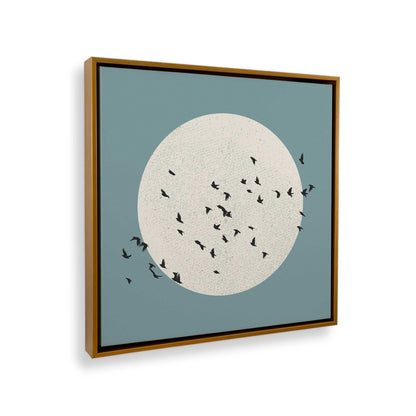 [Color:Polished Gold], Picture of art in a Polished Gold frame at an angle