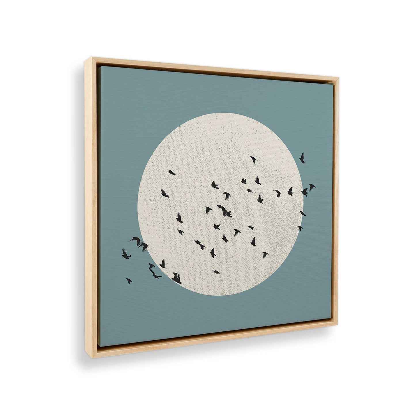 [Color:American Maple], Picture of art in a American Maple frame at an angle