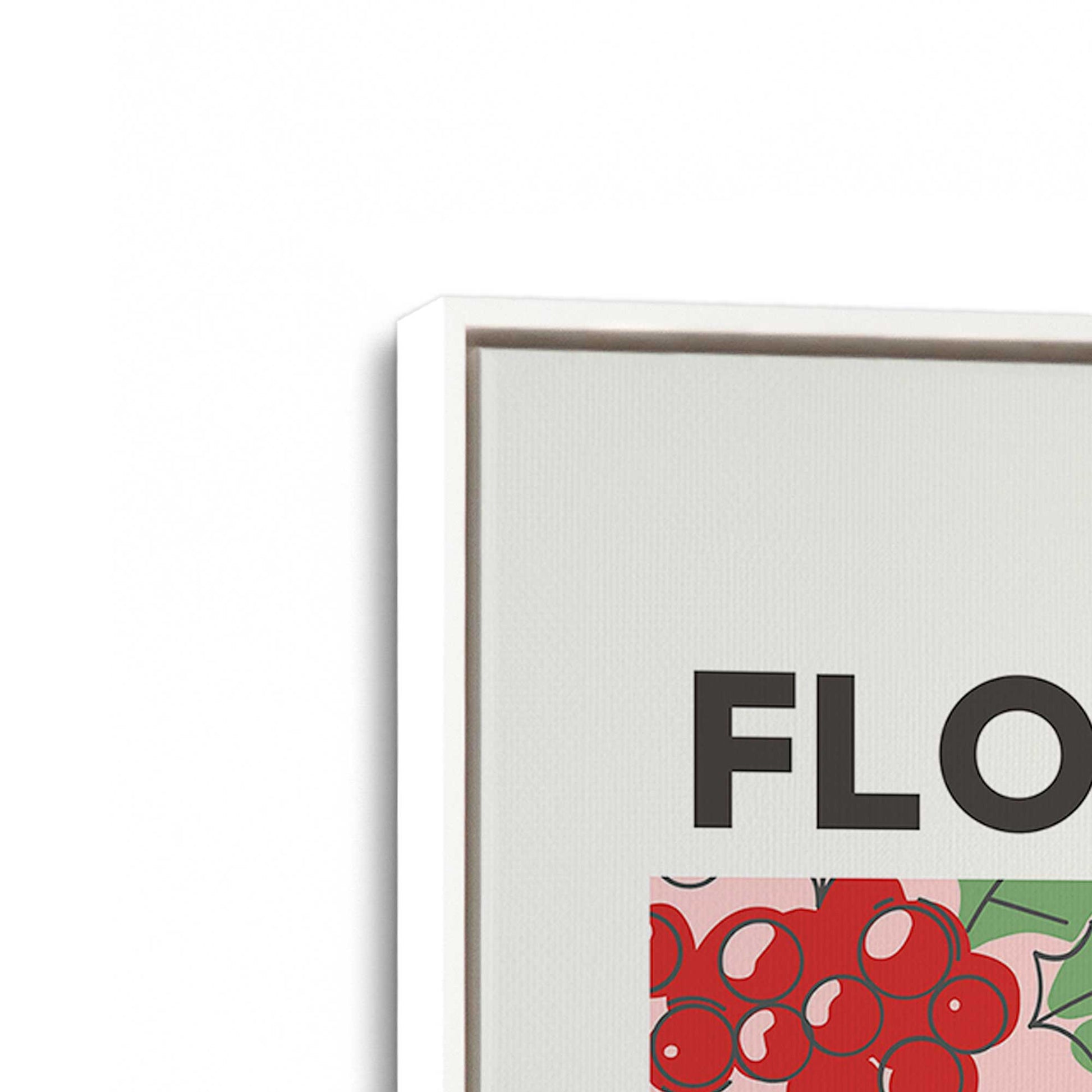[Color:Opaque White], Picture of art in a White frame at an angle