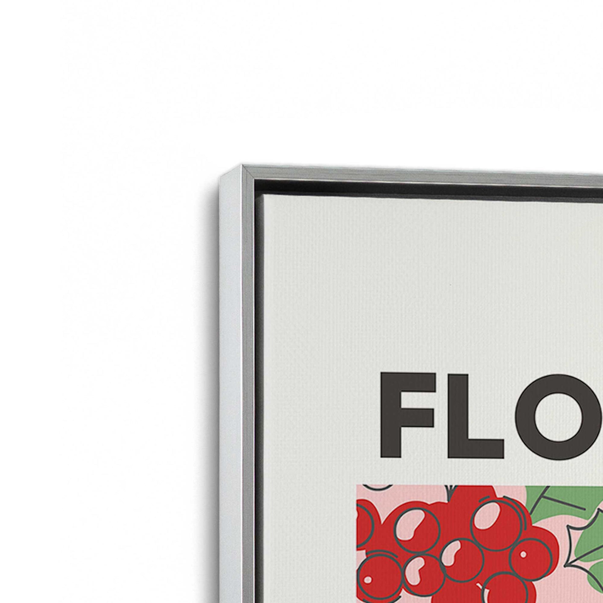 [Color:Polished Chrome], Picture of art in a Polished Chrome frame at an angle