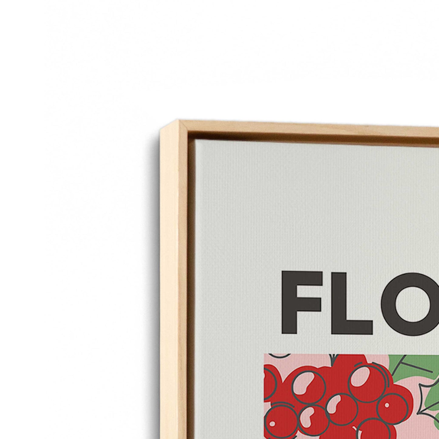 [Color:American Maple], Picture of art in a American Maple frame at an angle