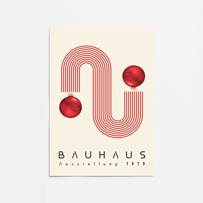 Festive Red Bauhaus 1919 Promotional Rolled Print