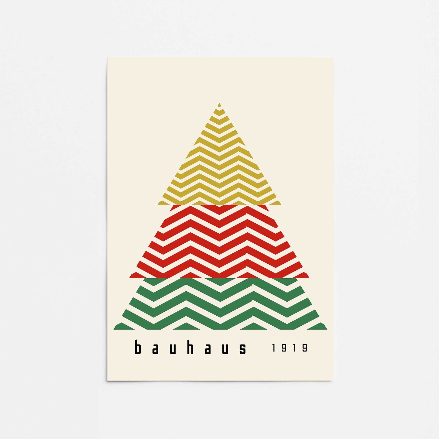Bauhaus Christmas Tree Promotional Rolled Print