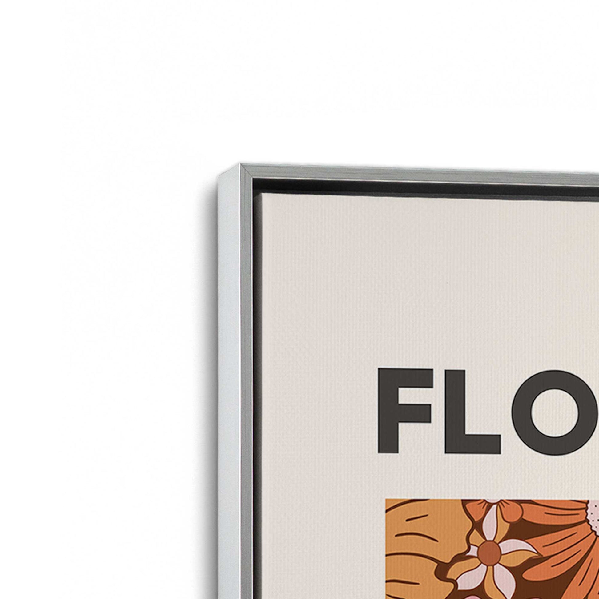[Color:Polished Chrome], Picture of art in a Polished Chrome frame at an angle