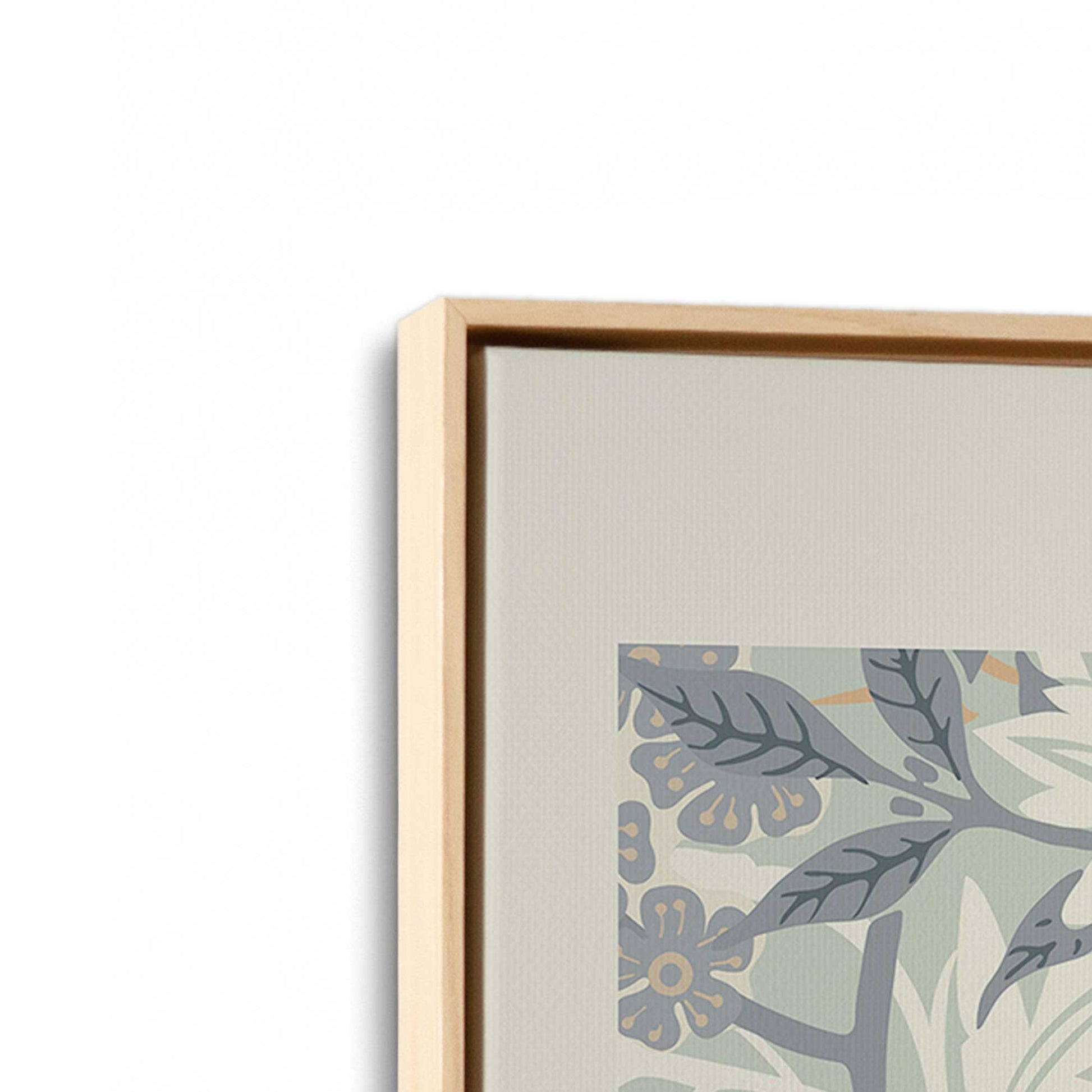 [Color:American Maple], Picture of art in a American Maple frame at an angle