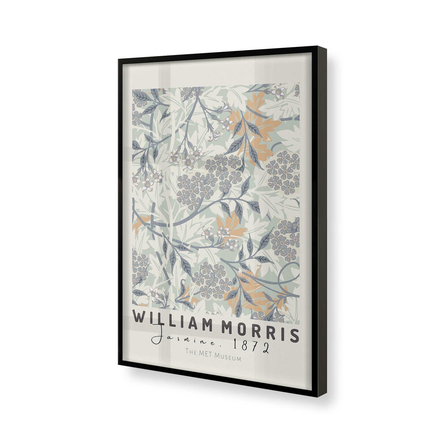 [Color:Satin Black], Picture of art in a Satin Black frame of the corner