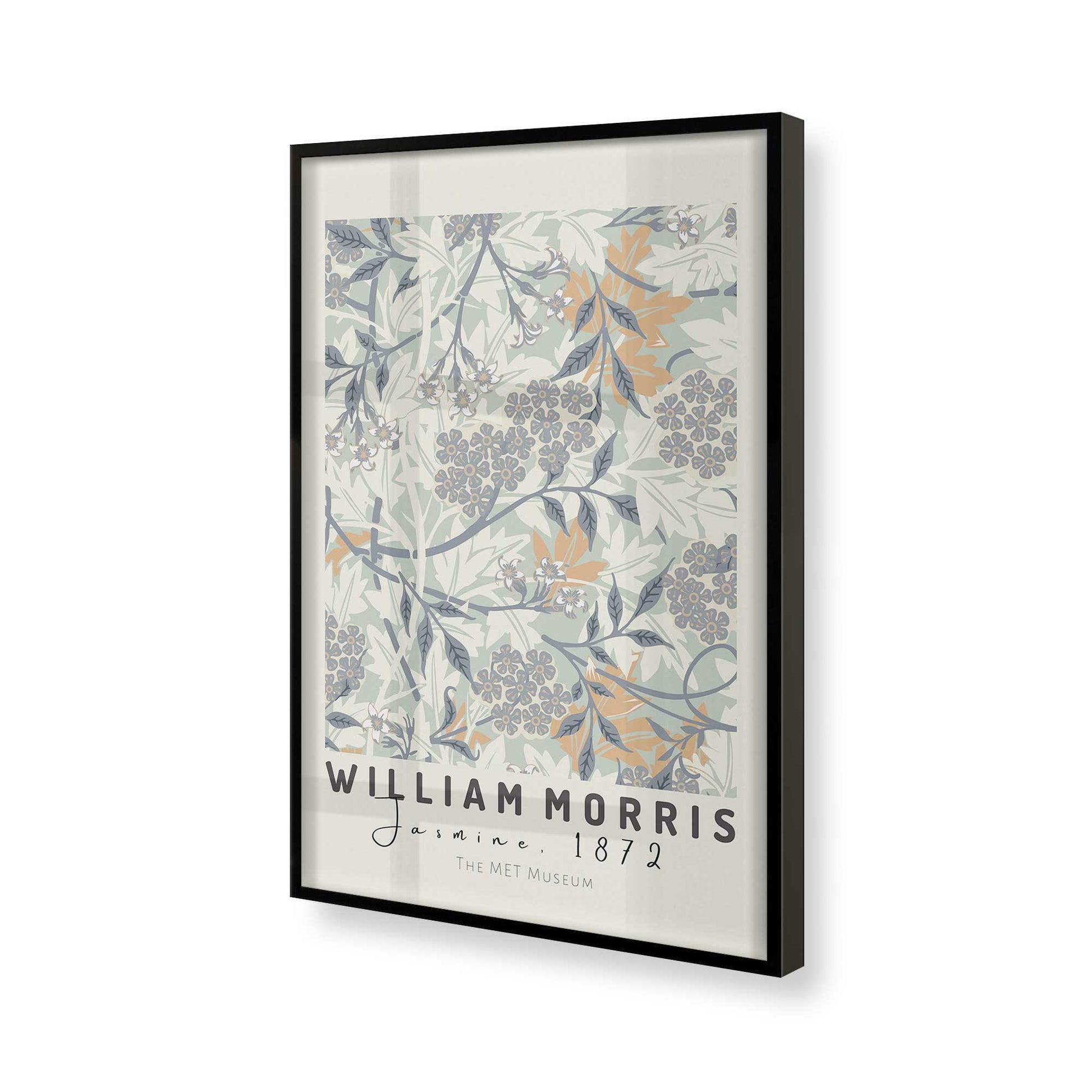 [Color:Satin Black], Picture of art in a Satin Black frame of the corner