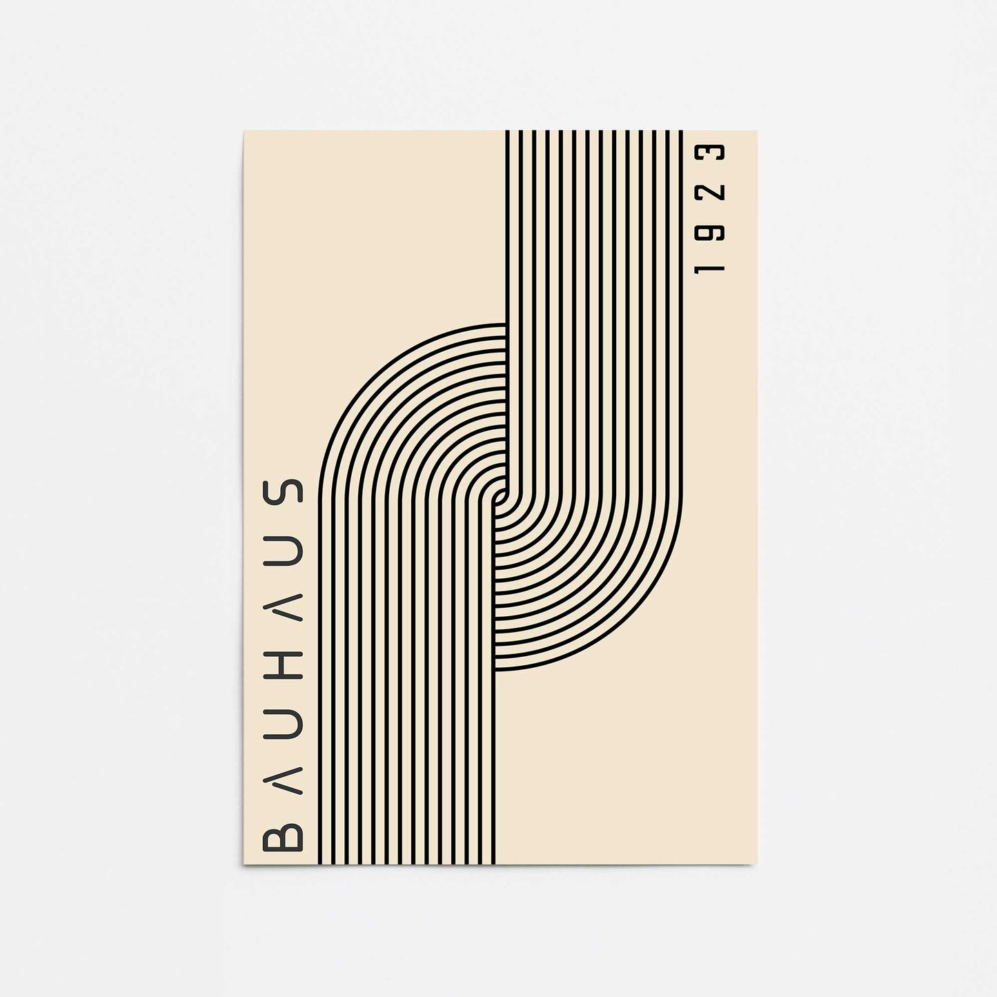 Bauhaus Geometric Linework 1923 Promotional Rolled Print