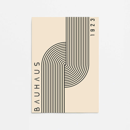 Bauhaus Geometric Linework 1923 Promotional Rolled Print