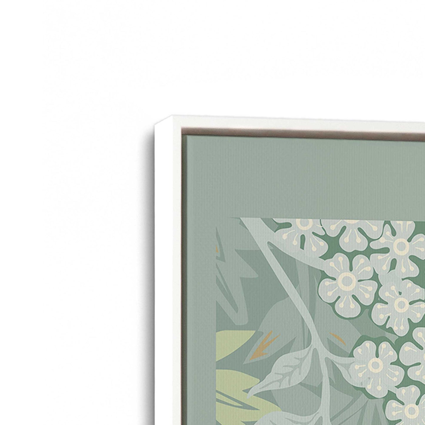 [Color:Opaque White], Picture of art in a White frame at an angle