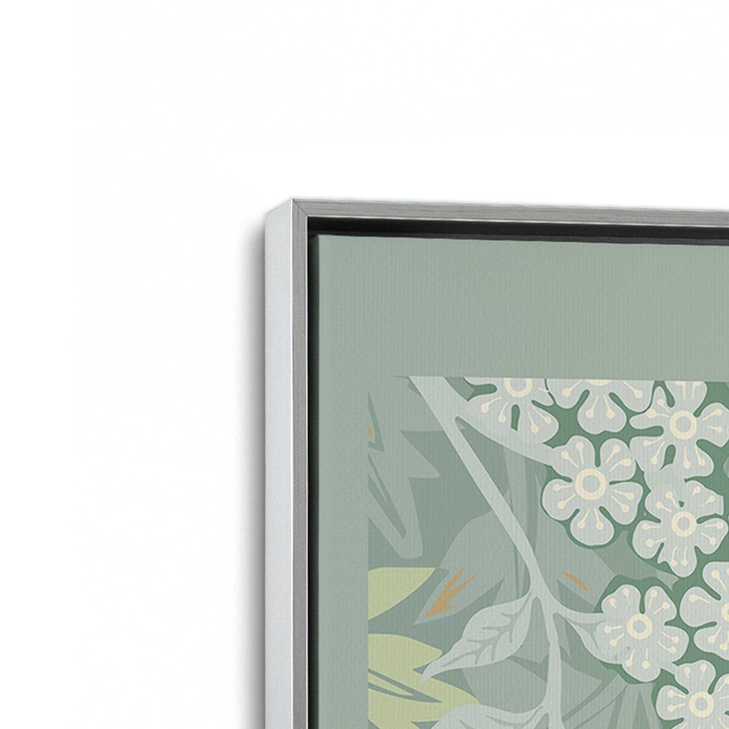 [Color:Polished Chrome], Picture of art in a Polished Chrome frame at an angle