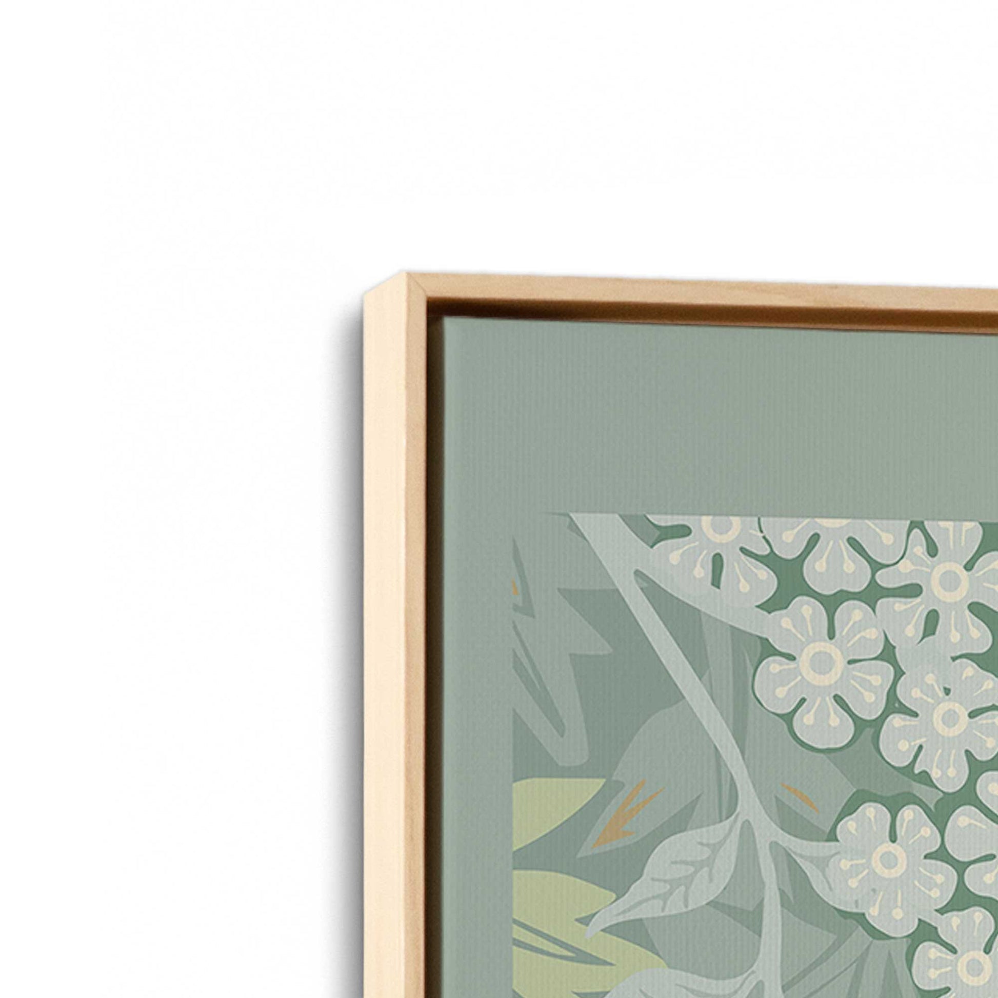 [Color:American Maple], Picture of art in a American Maple frame at an angle