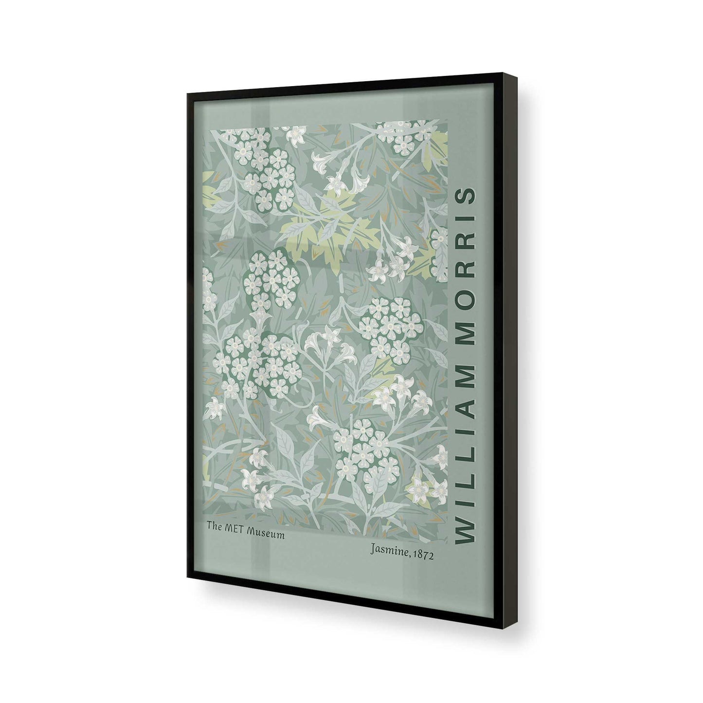 [Color:Satin Black], Picture of art in a Satin Black frame of the corner