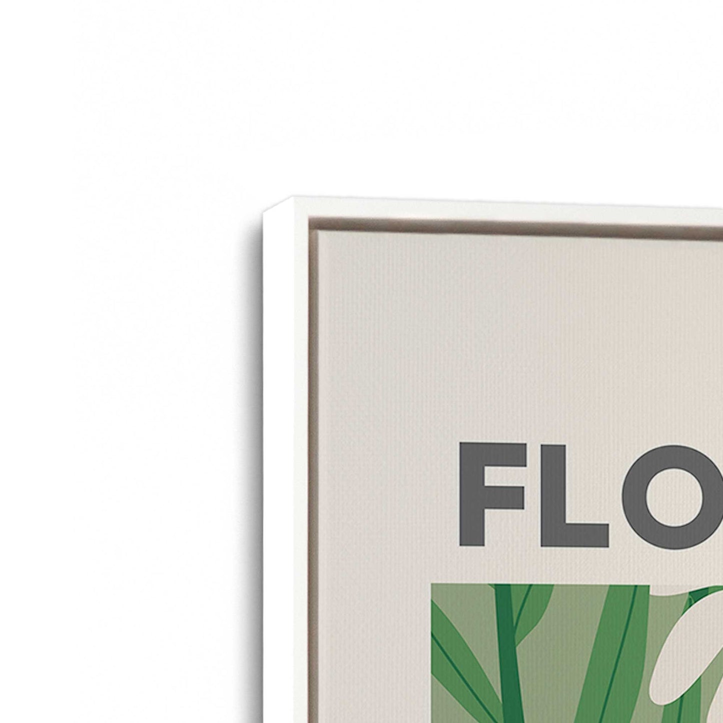 [Color:Opaque White], Picture of art in a White frame at an angle