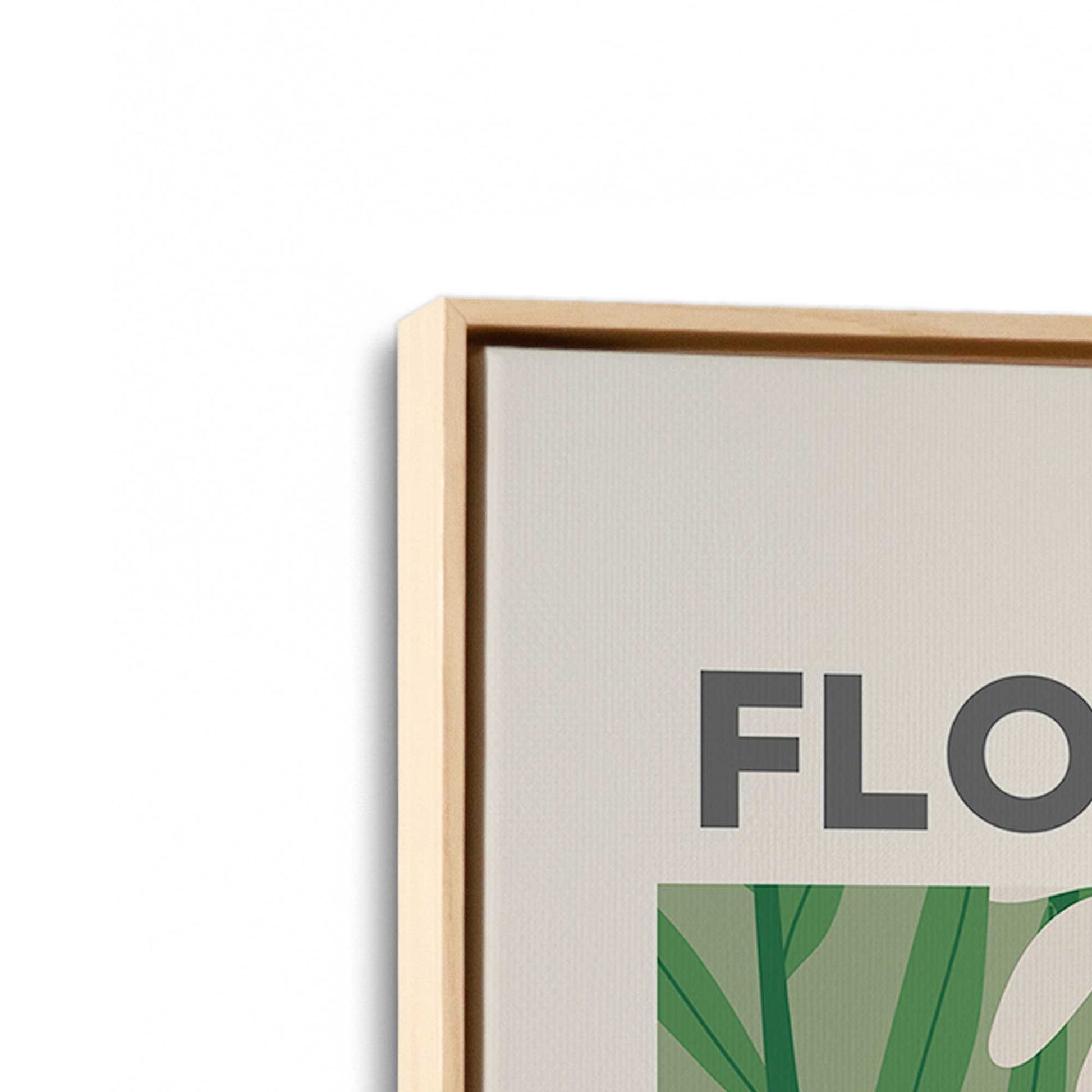 [Color:American Maple], Picture of art in a American Maple frame at an angle