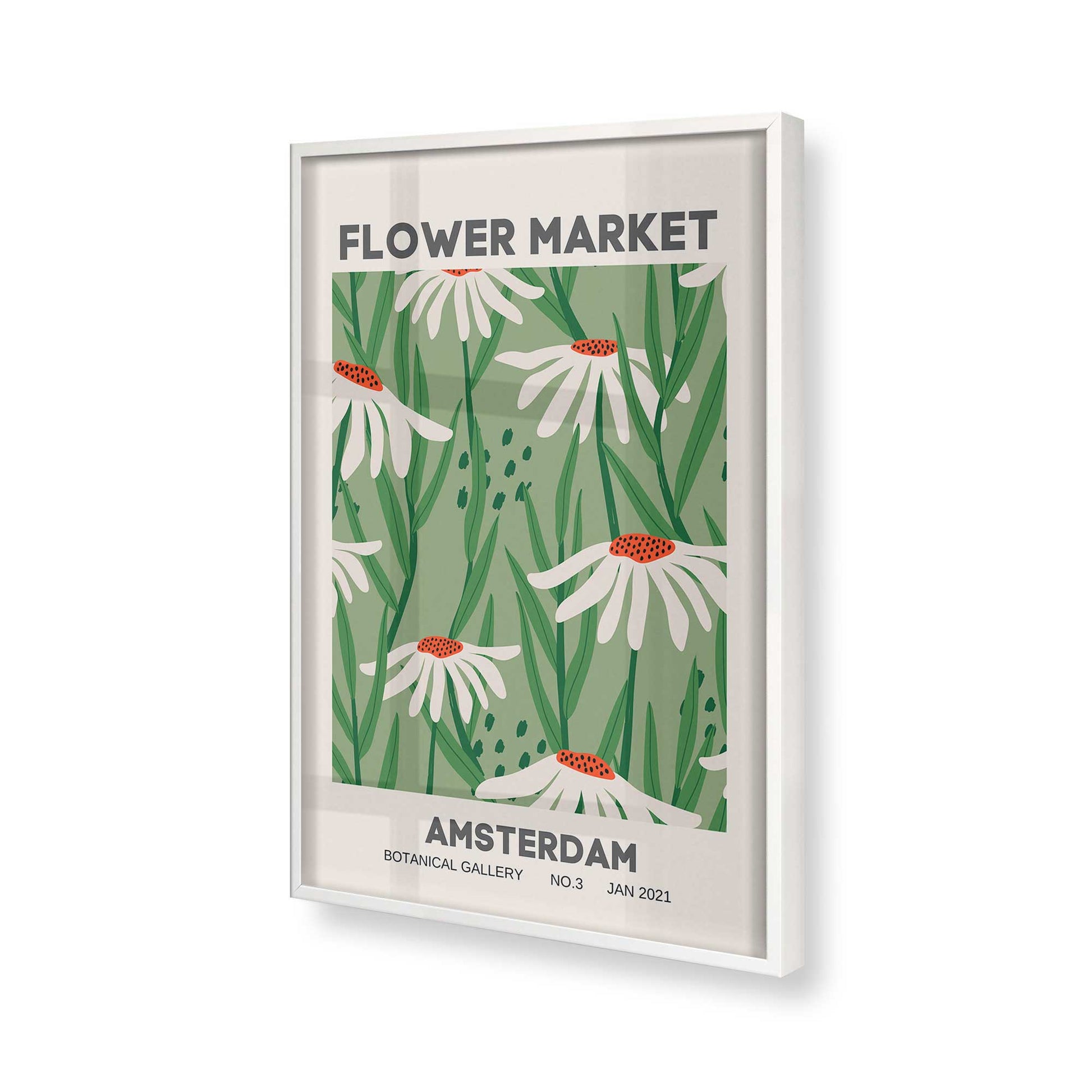 [Color:Opaque White], Picture of art in a Opaque White frame of the corner