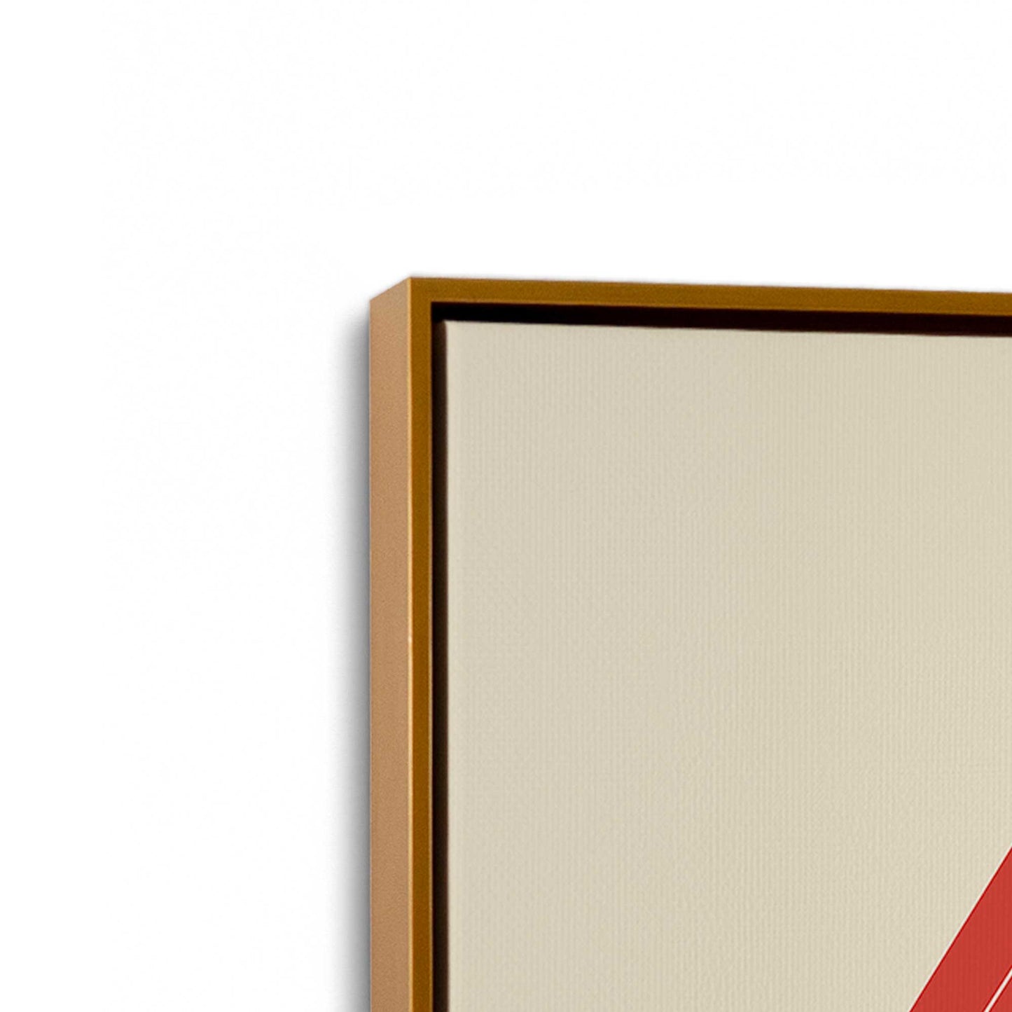 [Color:Polished Gold], Picture of art in a Polished Gold frame at an angle
