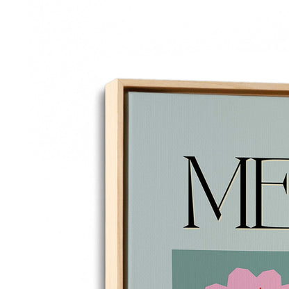 [Color:American Maple], Picture of art in a American Maple frame at an angle