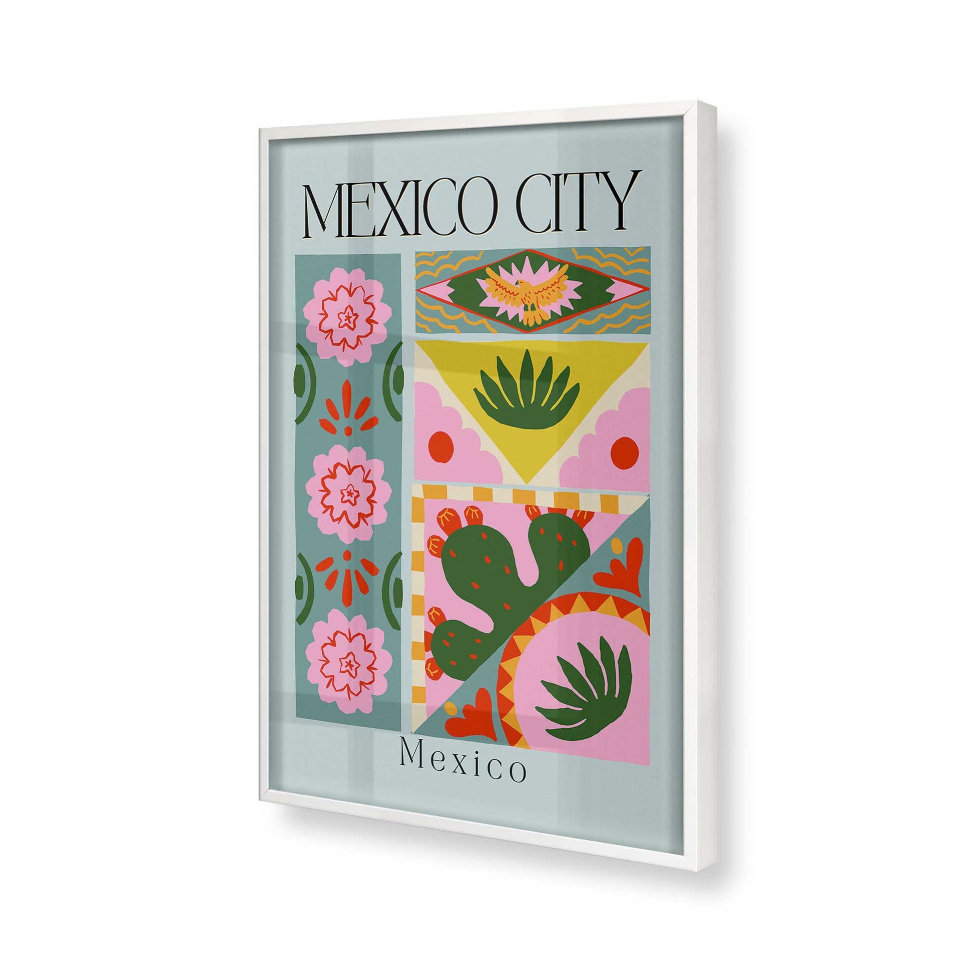 [Color:Opaque White], Picture of art in a Opaque White frame of the corner