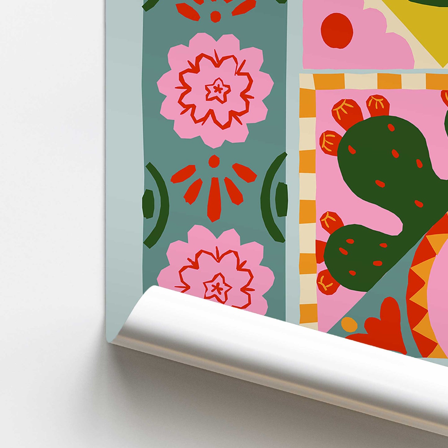 [color:Rolled Print], Picture of close up of art