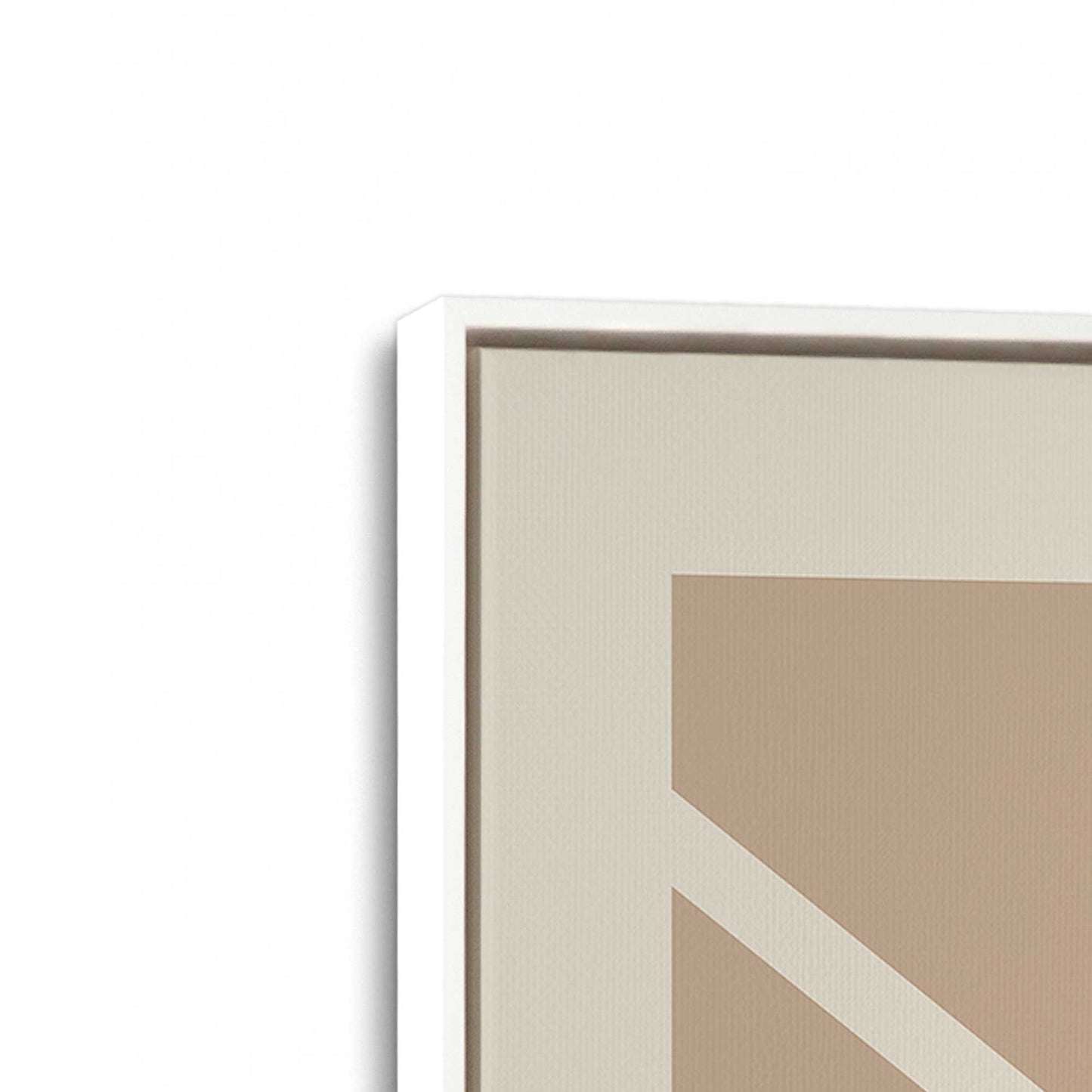[Color:Opaque White], Picture of art in a White frame at an angle