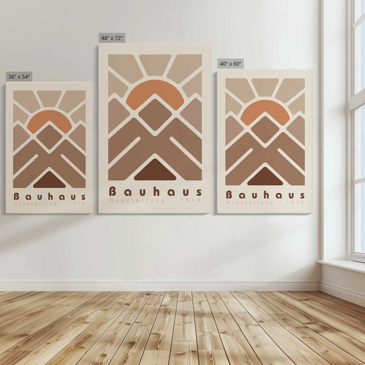 [Color:Stretched Canvas], Image showing the size comparisons