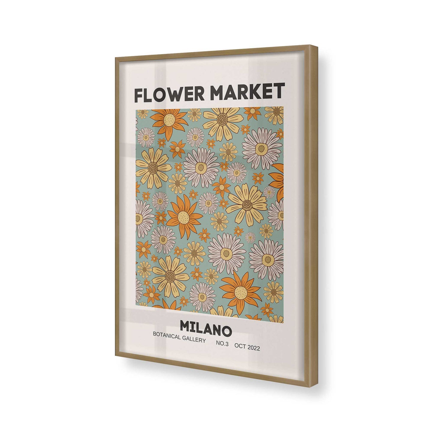 [Color:Brushed Gold], Picture of art in a Brushed Gold frame of the corner