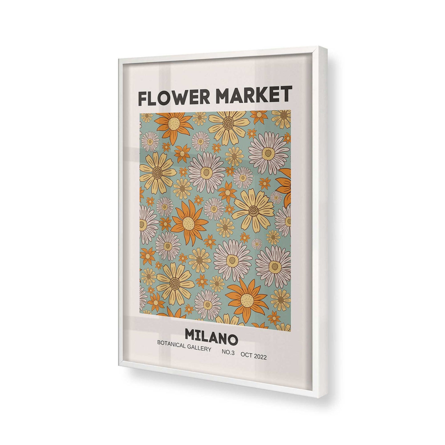 [Color:Opaque White], Picture of art in a Opaque White frame of the corner