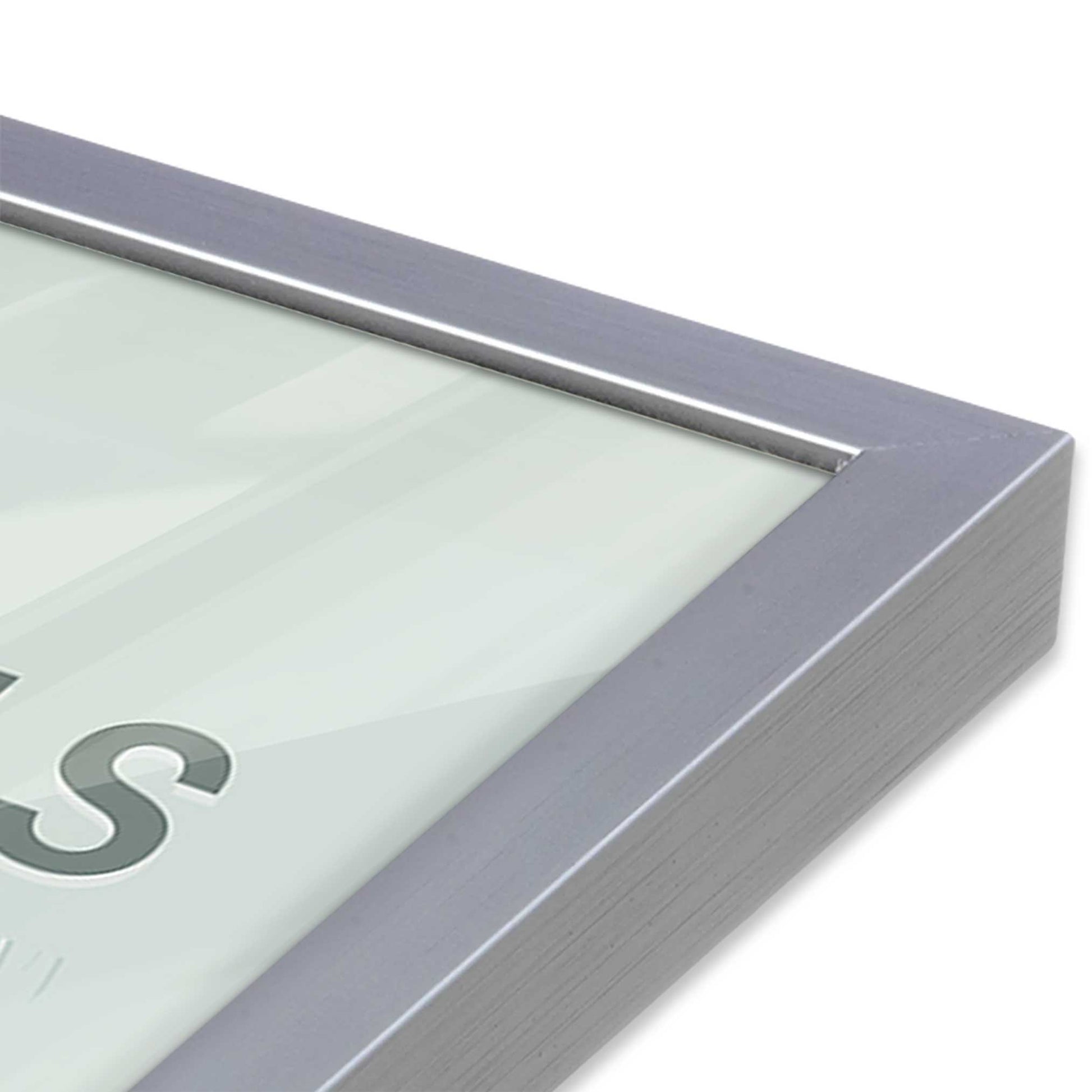 [Color:Polished Chrome], Picture of art in a Polished Chrome frame at an angle