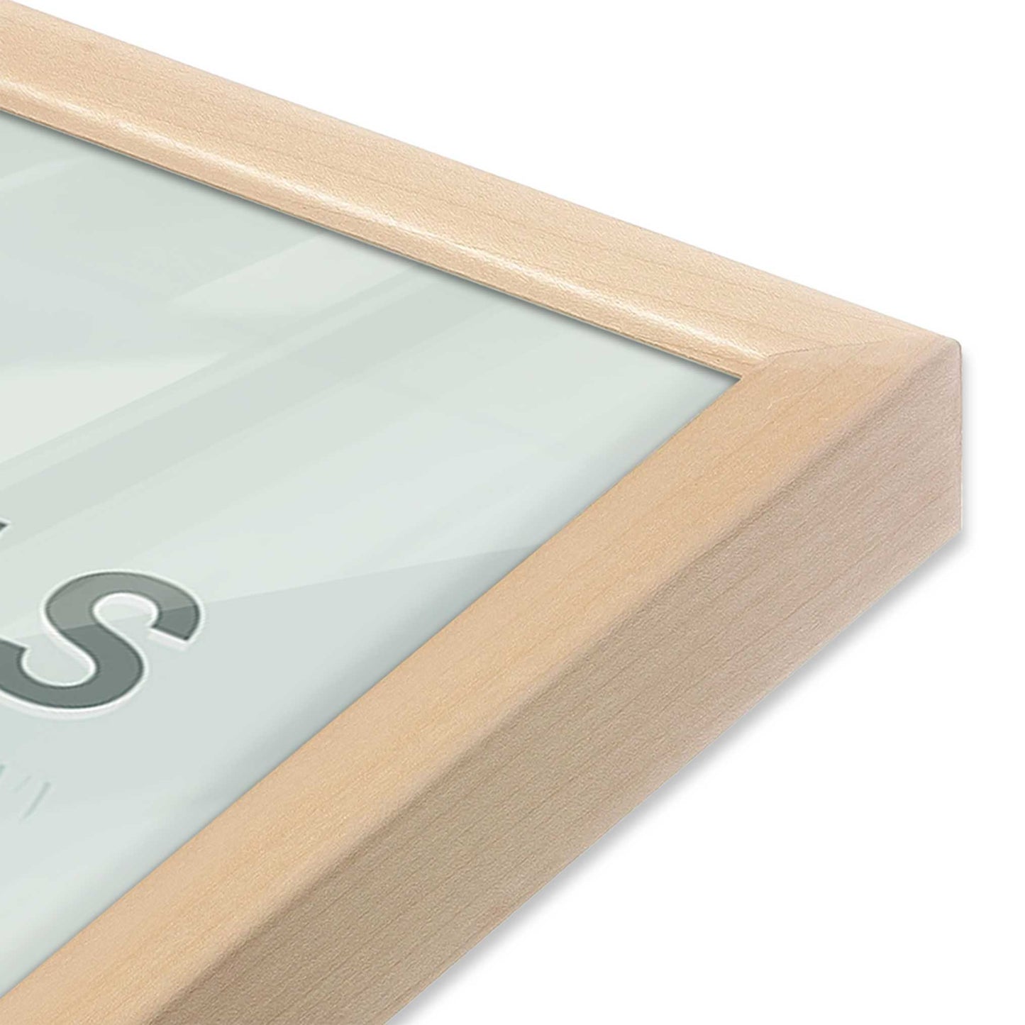 [Color:Raw Maple], Picture of art in a Raw Maple frame at an angle
