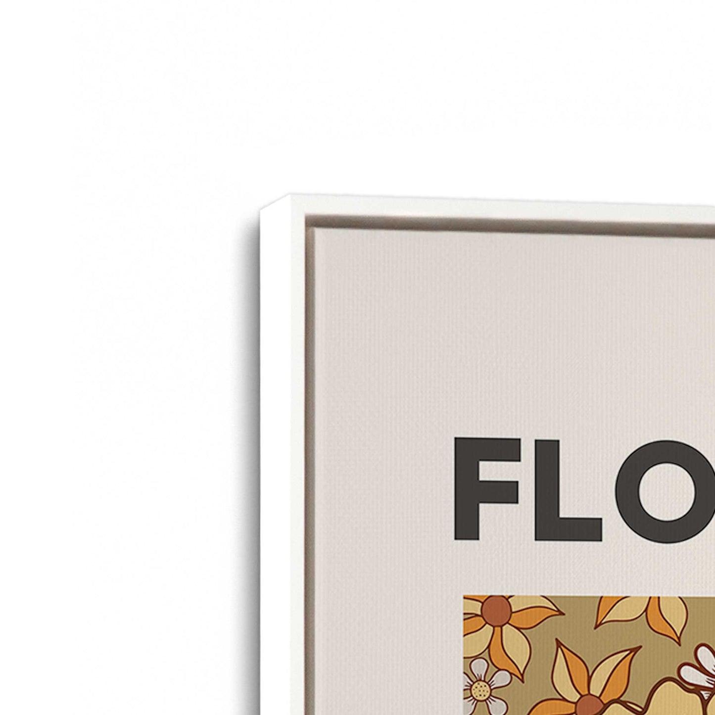 [Color:Opaque White], Picture of art in a White frame at an angle