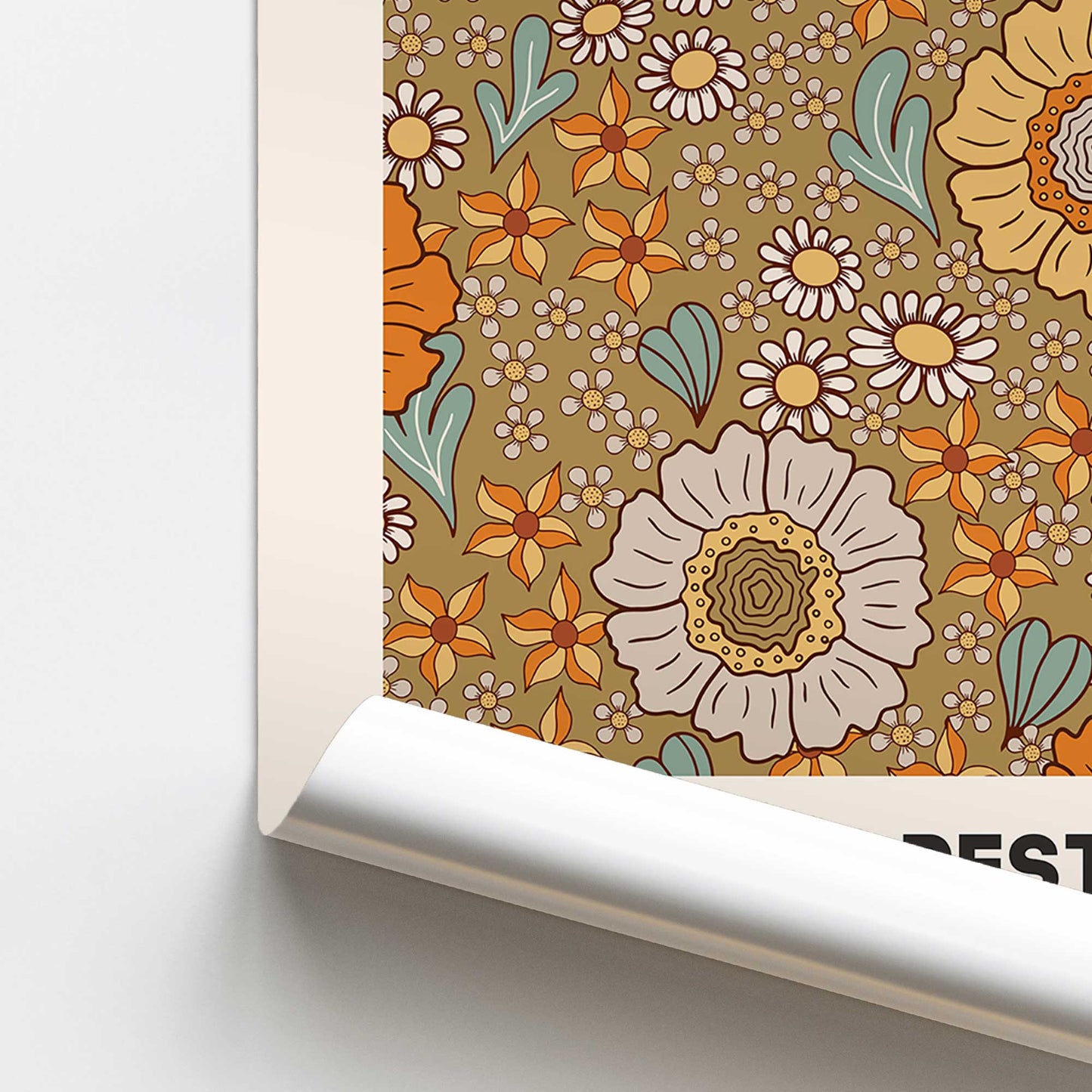 Retro Budapest Flower Market Promotional Rolled Print