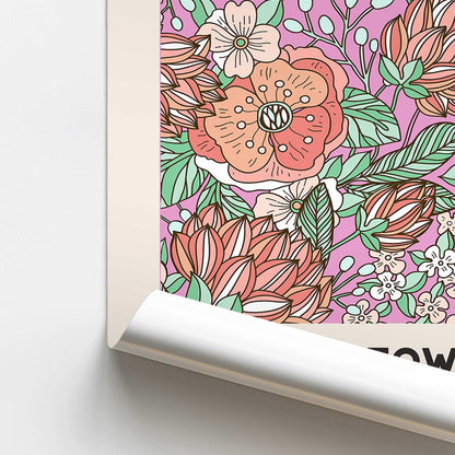 Retro Cape Town Flower Market Promotional Rolled Print