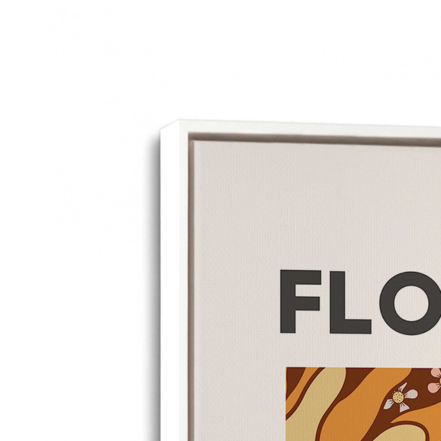 [Color:Opaque White], Picture of art in a White frame at an angle