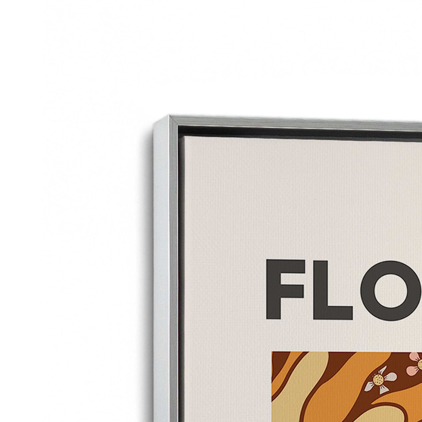 [Color:Polished Chrome], Picture of art in a Polished Chrome frame at an angle