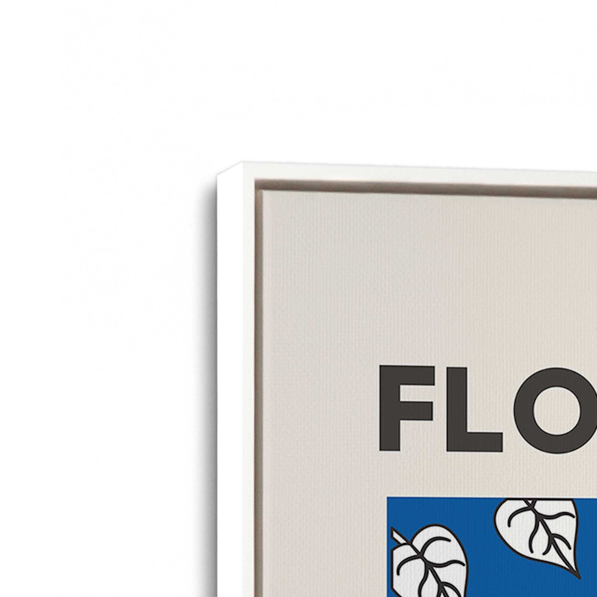 [Color:Opaque White], Picture of art in a White frame at an angle